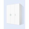 Velká šatní skříň s tyčí, policemi a drátenými koši Alfa 24 HIT š. 138 cm bílá
