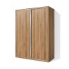 Velká šatní skříň s tyčí, policemi, drátěnými koši s posuvnými dveřmi Alfa 26 HIT š. 140 cm ořech lyon