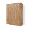 Velká šatní skříň s tyčí, policemi, drátěnými koši s posuvnými dveřmi Alfa 26 HIT š. 140 cm dub wotan