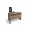 Jednoduchý kancelářský psací stůl Alfa 81 š. 100 cm dub sonoma tmavý
