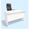 Jednoduchý kancelářský psací stůl Alfa 82 š. 120 cm bílá