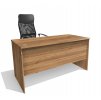 Jednoduchý kancelářský psací stůl Alfa 83 š. 140 cm ořech lyon