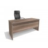 Jednoduchý kancelářský psací stůl Alfa 84 š. 160 cm dub sonoma tmavy
