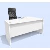 Elegantní rohový kancelářský stůl Alfa 86 levý 160 x 120 cm bílý