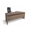 Elegantní rohový kancelářský stůl Alfa 88 levý 180 x 120 cm dub sonoma tmavý