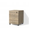 Kancelářský kontejner se šuplíky Alfa 60 š. 48 cm dub sonoma světlý