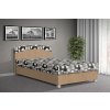Čalouněná postel s úložným prostorem Aurelie 120x200 cm béžová
