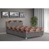 Čalouněná postel s úložným prostorem Aurelie 120x200 cm sivá