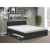 Moderní manželská postel Simon s úložným prostorem 160x200 cm antracit