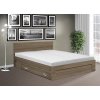 Moderní manželská postel Simon s úložným prostorem 160x200 cm dub amalfi