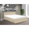 Moderní manželská postel Simon s úložným prostorem 160x200 cm akát