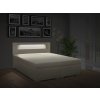 Moderní postel s úložným prostorem TANGO C 140 cm s rozsvíceným LED osvětlením