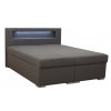 Moderní postel s úložným prostorem TANGO C 140 cm s LED osvětlením šedá