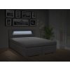 Moderní postel s úložným prostorem TANGO C 180 cm s rozsvíceným LED osvětlením