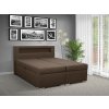 Moderní postel s úložným prostorem BOLERO C 180 cm s LED osvětlením hnědá