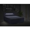 Moderní postel s úložným prostorem BOLERO C s rozsvíceným LED osvětlenímodrá