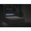 Moderní postel s úložným prostorem BOLERO C s rozsvíceným LED osvětlenímšedá