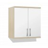 Závěsná koupelnová skříňka K38 š. 60,4 cm akát bílá