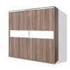 Šatní skříň s posuvnými dveřmi BETA HIT 46 dub sonoma tmavý