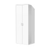 Moderní levná vysoká policová skříň s plnými dveřmi Alfa 126 š. 60 cm bílá
