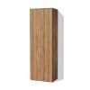 Moderní levná vysoká policová skříň s plnými dveřmi Alfa 126 š. 60 cm ořech lyon