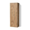 levná vysoká policová skříň s plnými dveřmi Alfa 126 š. 60 cm dub wotan