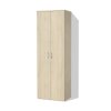 Moderní levná vysoká policová skříň s plnými dveřmi Alfa 126 š. 60 cm akát
