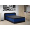Čalouněná postel s úložným prostorem Jaro 140x200 cm v modré barvě