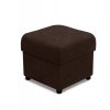 Taburet s úložným prostorem v látce mikrofáze hnědá