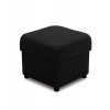 Taburet s úložným prostorem v látce eko kůže černá