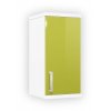 Závěsná koupelnová skříňka s dvěmi policemi K 9 š. 30 cm bílá lemon lesk