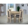Jídelní set pro 4 osoby se stolem 80x80 cm a židlemi v dekoru dub sonoma/šedá