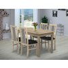 Jídelní set pro 4 osoby se stolem 120x80 cm a židlemi v dekoru dub sonoma židle kohoutí stopa