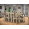 Jídelní set Brooklyn pro 8 lidí se židlemi a stolem 190x115 cm v dekoru dub sonoma/cappuccino SV CAPUC 20