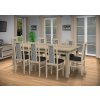 Jídelní set Brooklyn pro 8 lidí se židlemi a stolem 190x115 cm v dekoru dub sonoma/kohoutí stopa8 ŽIDLÍ SONO SV ČERNÁ KUŘNOHA