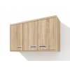 Horní, závěsná skříňka SZ 120 v dekoru dub sonoma vhodná do sestav s našimi výklopnými postelemi