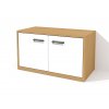 Spodní skříňka SZ 80 v dekoru buk s bílými dveřmi vhodná do sestav s našimi výklopnými postelemi