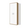Šatní skříň SVV840 k sestavám s výklopnou postelí, v dekoru buk s bílými dvířky.