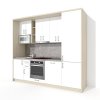 Sektorová kuchyňská linka VS 265 KL22 v dekoru akát s bílými dveřmi