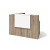 Recepční stůl 121 vhodný k sestavení s dalšími prvky, například LED panel