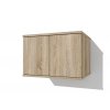 Závěsná police Alfa 204 s dvířky, otevírání Tip-on, šíře 60cm. Dekor dub sonoma
