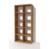 Policová skříň, regál, knihovna Alfa 174 v odstínu ořech lyon
