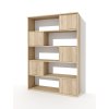 Policová skříň s dvířky, knihovna, regál Alfa 185 v barvě dub sonoma