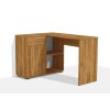 Rohový počítačový stůl Alfa 305 varianta levá v dekoru ořech lyon