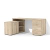 Rohový počítačový stůl Alfa 306 varianta pravá v dekoru dub sonoma světlý