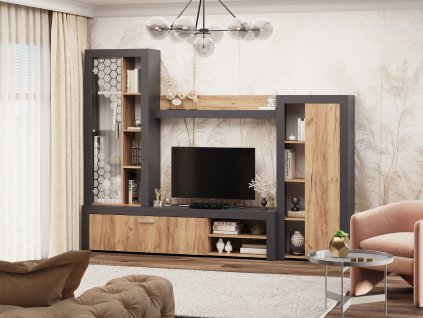 Obývací stěna DIAMANT (Barva kašmír)