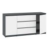 Komoda-3+2 "NEW SYSTEM" (Barva antracit + bílá)