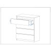 Komoda-4 "NEW SYSTEM" (Barva antracit + bílá)
