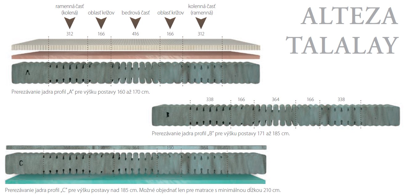 ALTEZA TALALAY – profil zónování a vrstev