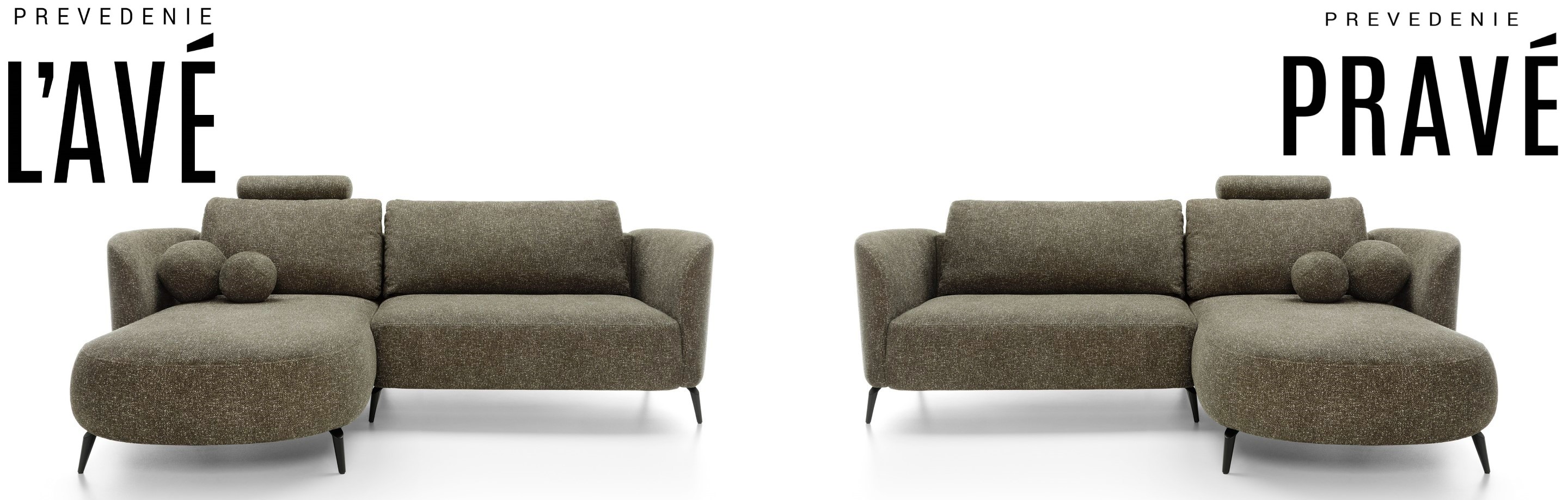 Rohová sedací souprava COLUMBUS – levé a pravé provedení